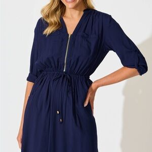 Rue21 Dark Blue Long Sleeve Dress